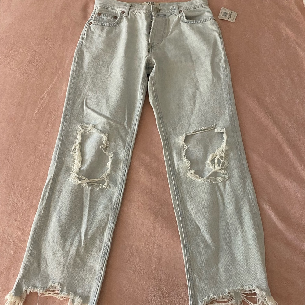 Free People Light Wash Jeans